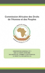 Observation Generale N° 3 sur la Charte africaine des droits de l’homme et des peuples: Le droit à la vie (Article 4)