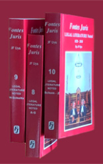 Fontes Juris Legal Literature Noted Volume 8